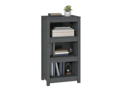 Laurens Estantería madera maciza de pino gris 50x35x97 cm