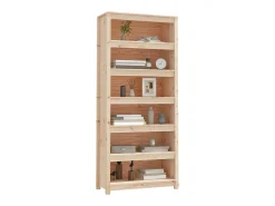 Laurens Estantería madera maciza de pino 80x35x183 cm