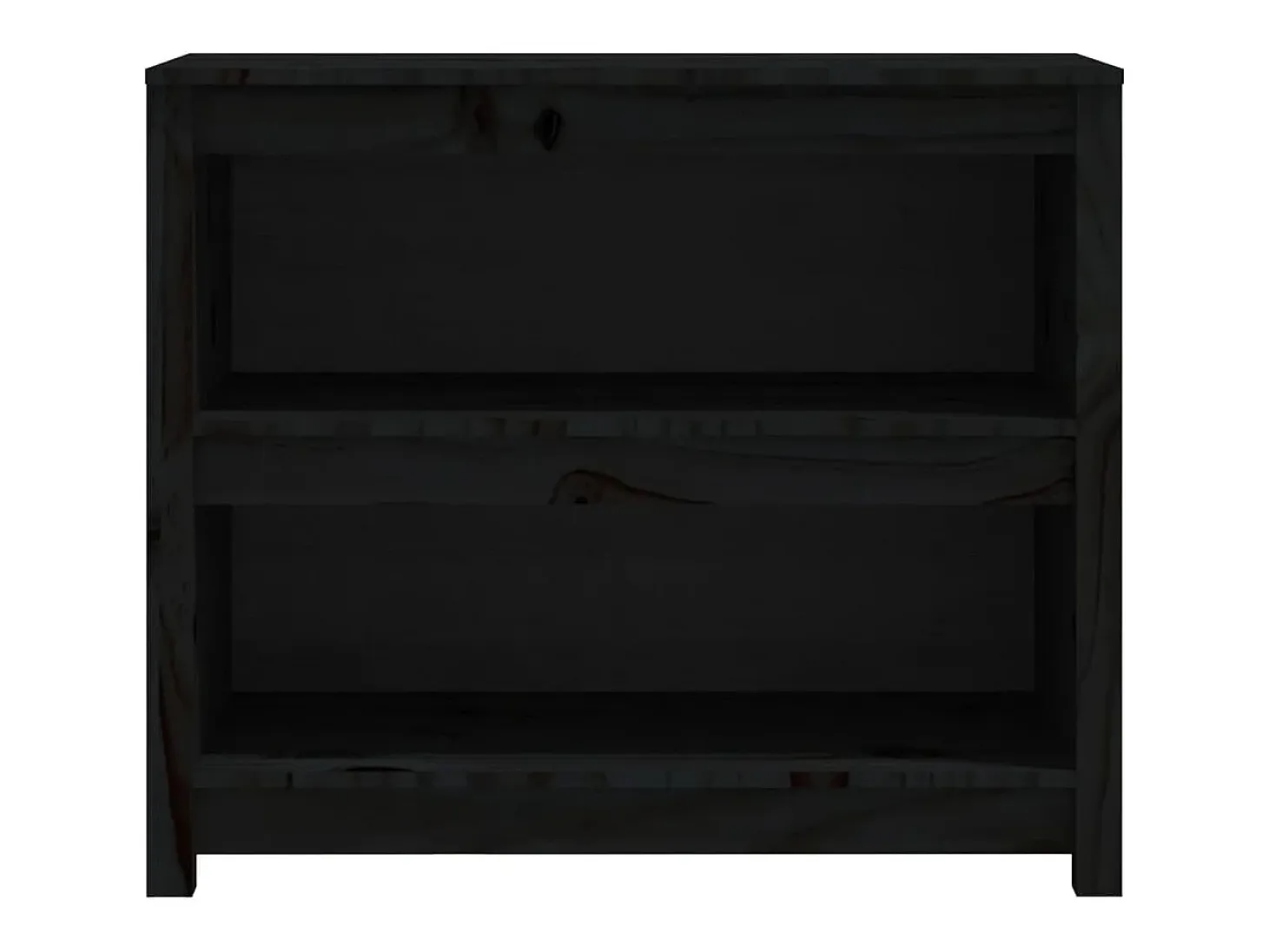 Laurens Estantería madera maciza de pino negra 80x35x68 cm