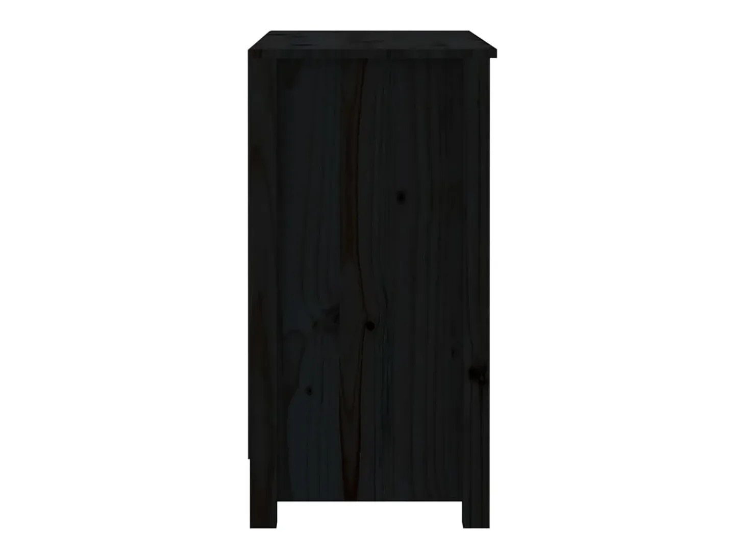 Laurens Estantería madera maciza de pino negra 80x35x68 cm