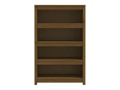 Laurens Estantería madera maciza de pino marrón miel 80x35x126 cm