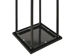 Leñero con base acero negro 37x37x113 cm ES455150