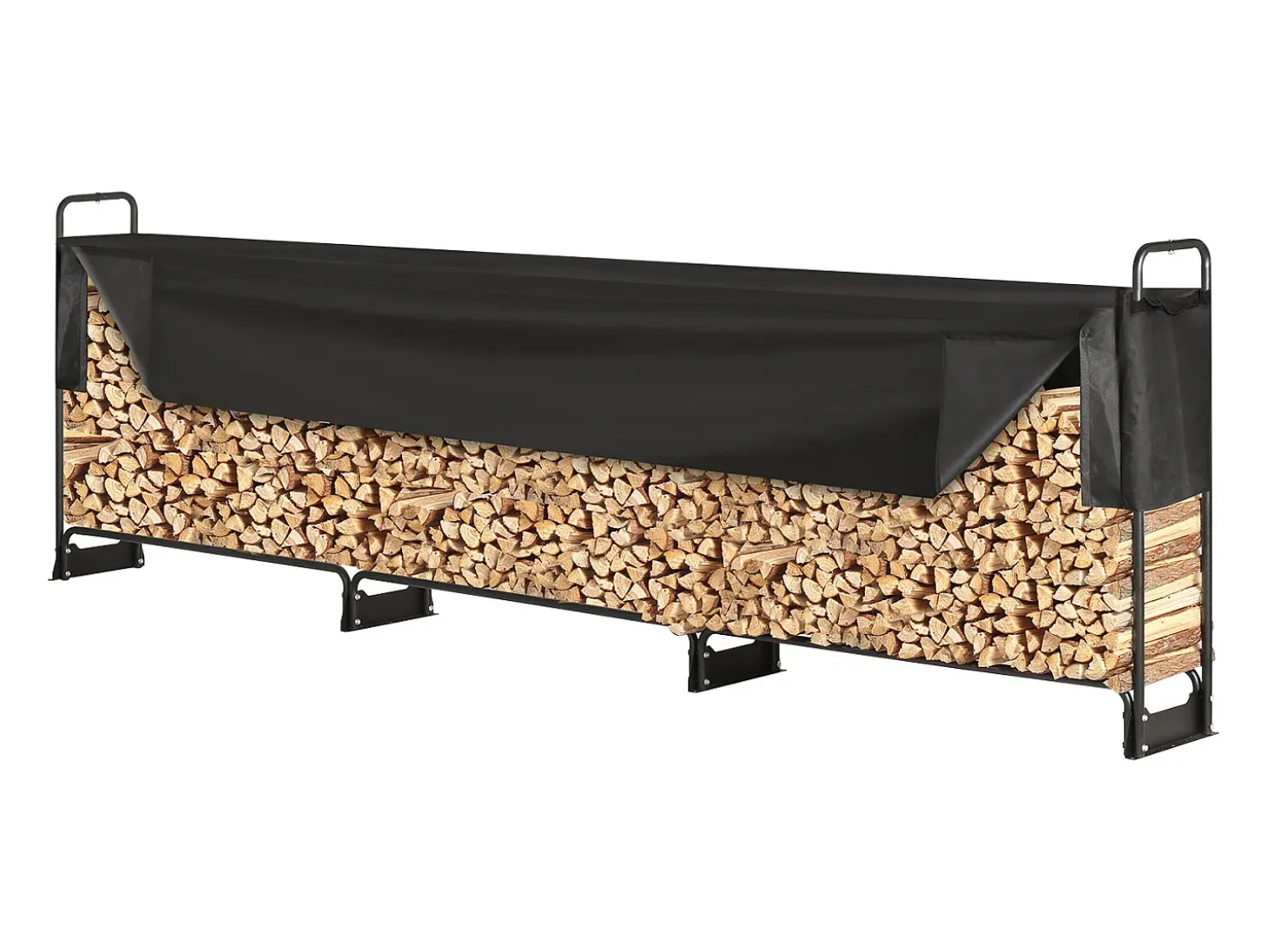 Leñero para Exteriores de 3,8 M con Tapa SucceBuy, 384 x 36 x 117 Cm (Leñero para Exteriores con Tapa)