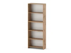 Librería - Estantería multifunción Roble Wotan 5 niveles 70X30x189cm - Para libros, juguetes y accesorios de oficina
