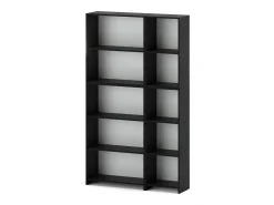 Librería - Estantería multifunción Negra 5 niveles 110X30x189cm - Para libros, juguetes y accesorios de oficina