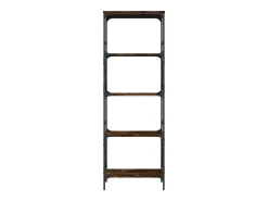Librería 5 estantes madera ingeniería roble ahumado 59x35x171cm