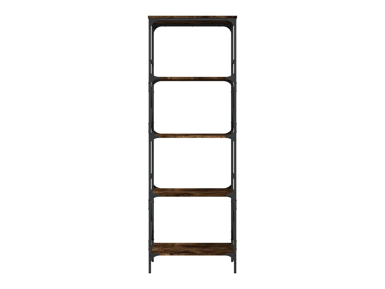 Librería 5 estantes madera ingeniería roble ahumado 59x35x171cm