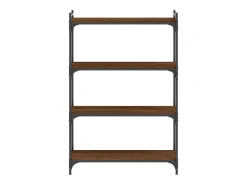 Librería 4 estantes madera ingeniería roble marrón 80x30x120 cm