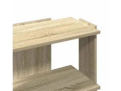 Librería 3 estantes madera ingeniería roble Sonoma 60x30x60 cm