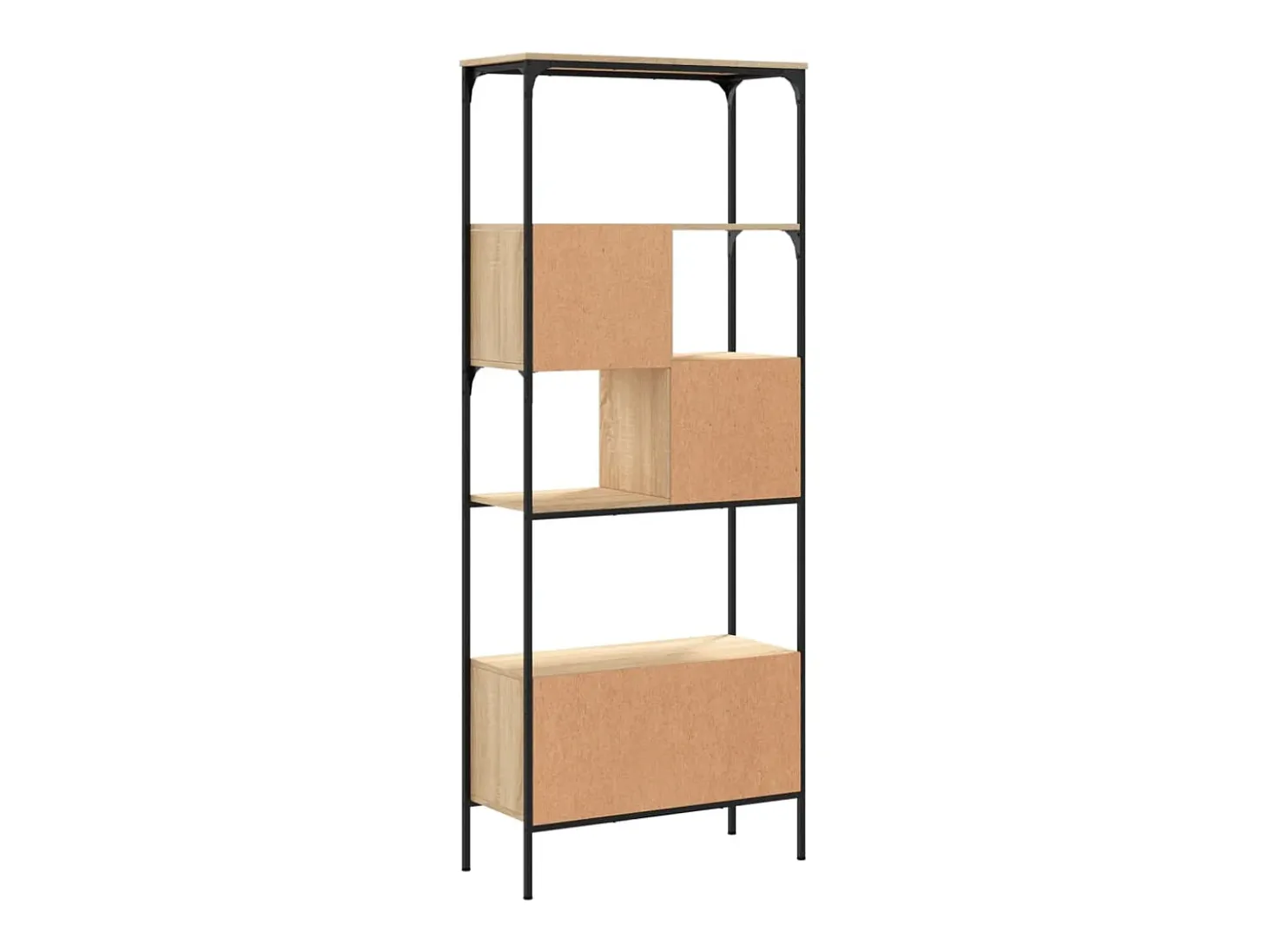 Librería 5 estantes madera de ingeniería roble 76x33x188,5 cm