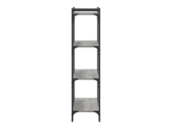 Librería 4 estantes madera ingeniería gris Sonoma 80x30x120 cm
