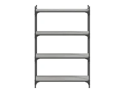 Librería 4 estantes madera ingeniería gris Sonoma 80x30x120 cm
