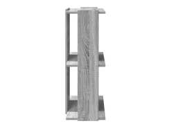 Librería 3 estantes madera ingeniería gris sonoma 60x30x80 cm