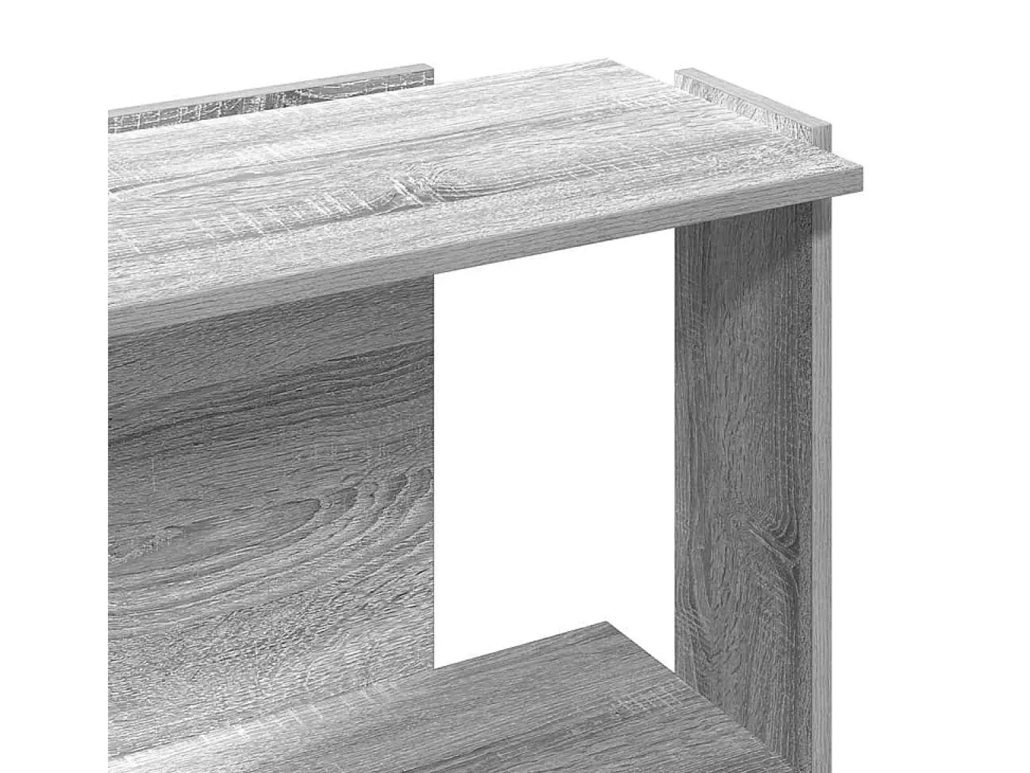 Librería 3 estantes madera ingeniería gris sonoma 60x30x80 cm