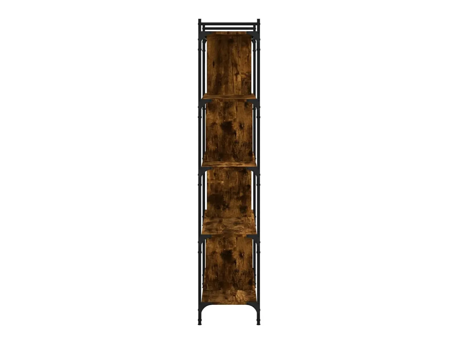 Librería 5 estantes madera ingeniería roble ahumado 76x32x158cm