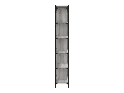 Librería 6 estantes madera ingeniería gris Sonoma 76x32x192 cm