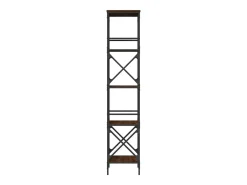 Librería 5 estantes madera ingeniería roble marrón 59x35x171cm