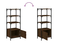Librería 3 estantes madera ingeniería marrón 41x30x109,5 cm