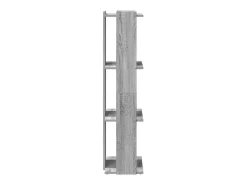 Librería 3 estantes madera ingeniería gris Sonoma 60x30x120 cm