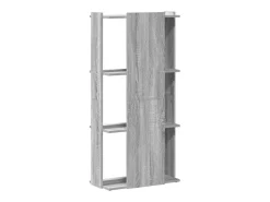 Librería 3 estantes madera ingeniería gris Sonoma 60x30x120 cm