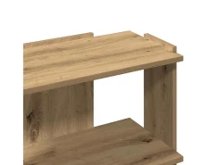 Librería 3 niveles madera ingeniería roble artesanal 60x30x60cm