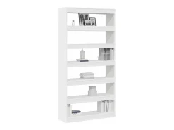 Librería Blanca de Madera de Ingeniería 100 x 30 x 198 cm Estante