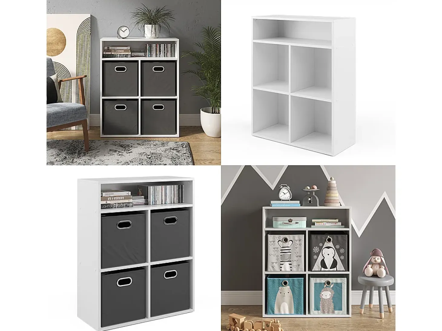 Librería blanco 72x30.6x90.2