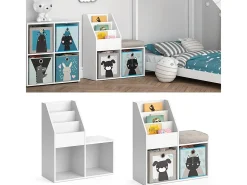 Librería blanco 72x30.9x79 luigi