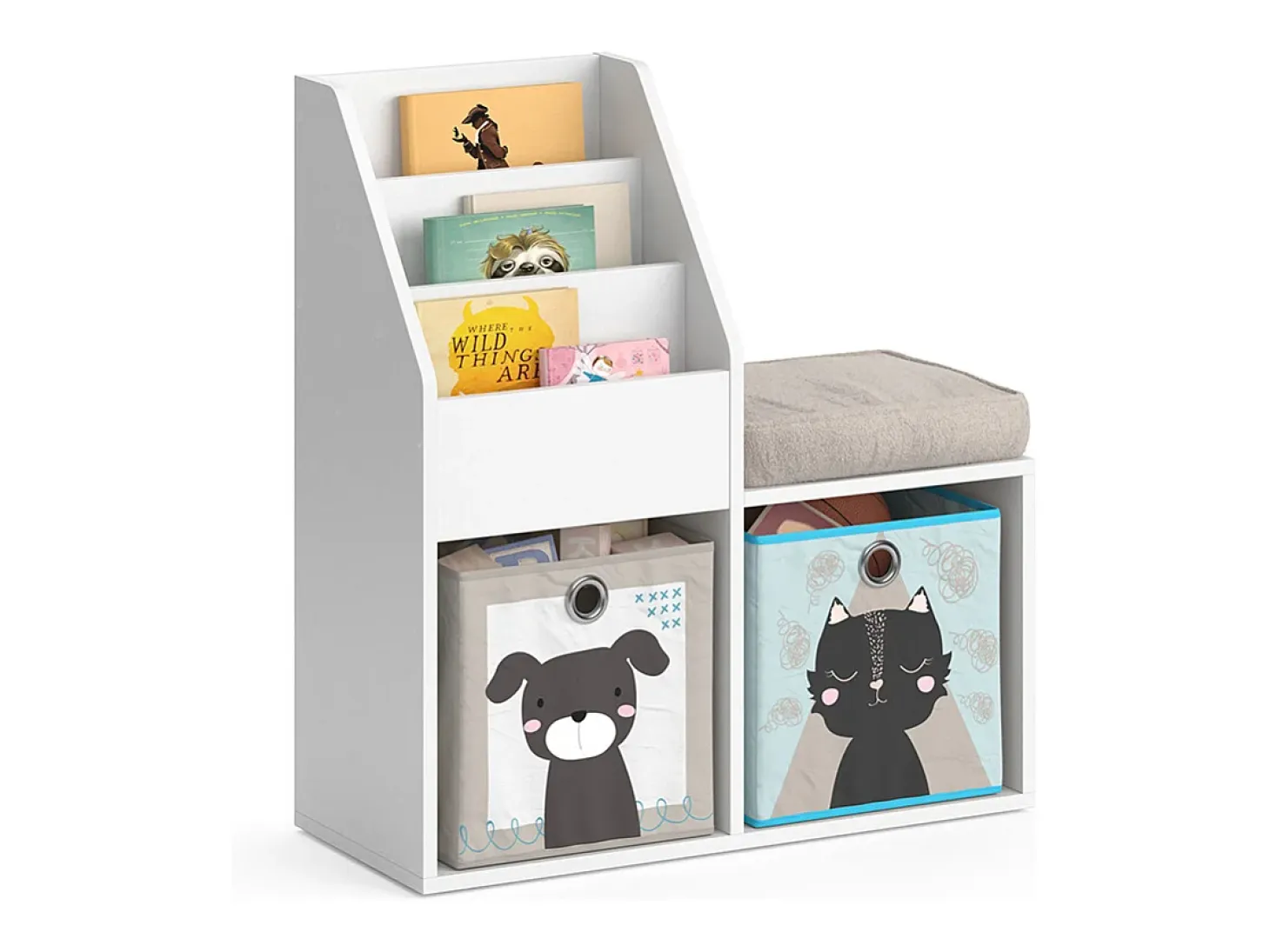 Librería blanco 72x30.9x79 luigi