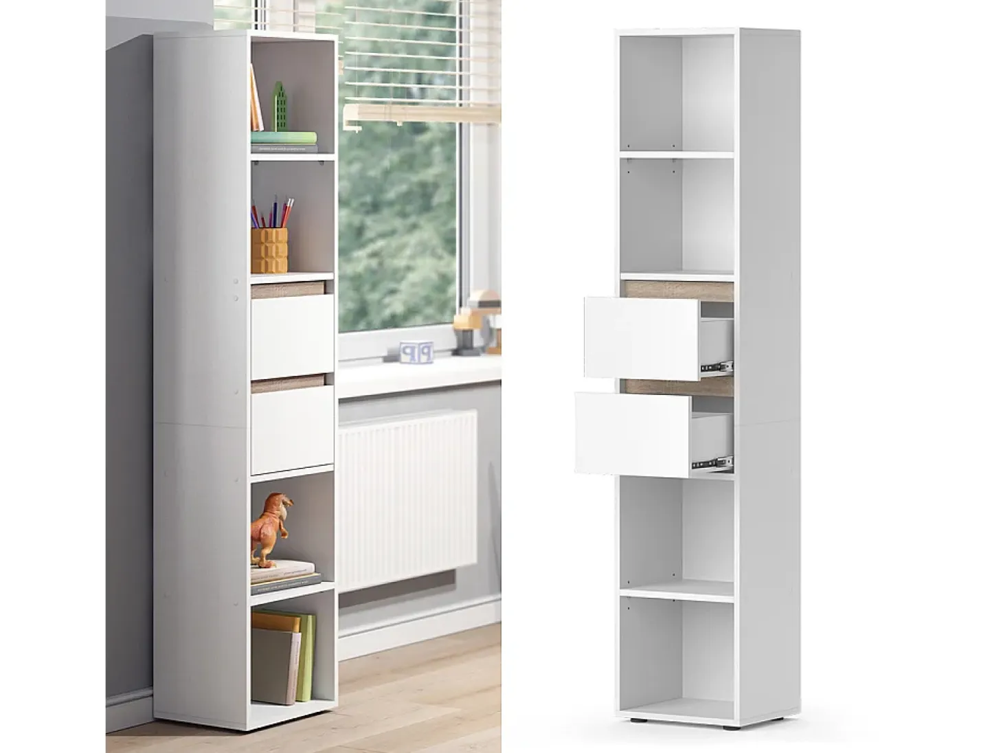 Librería blanco 36.2x29.9x171 robert