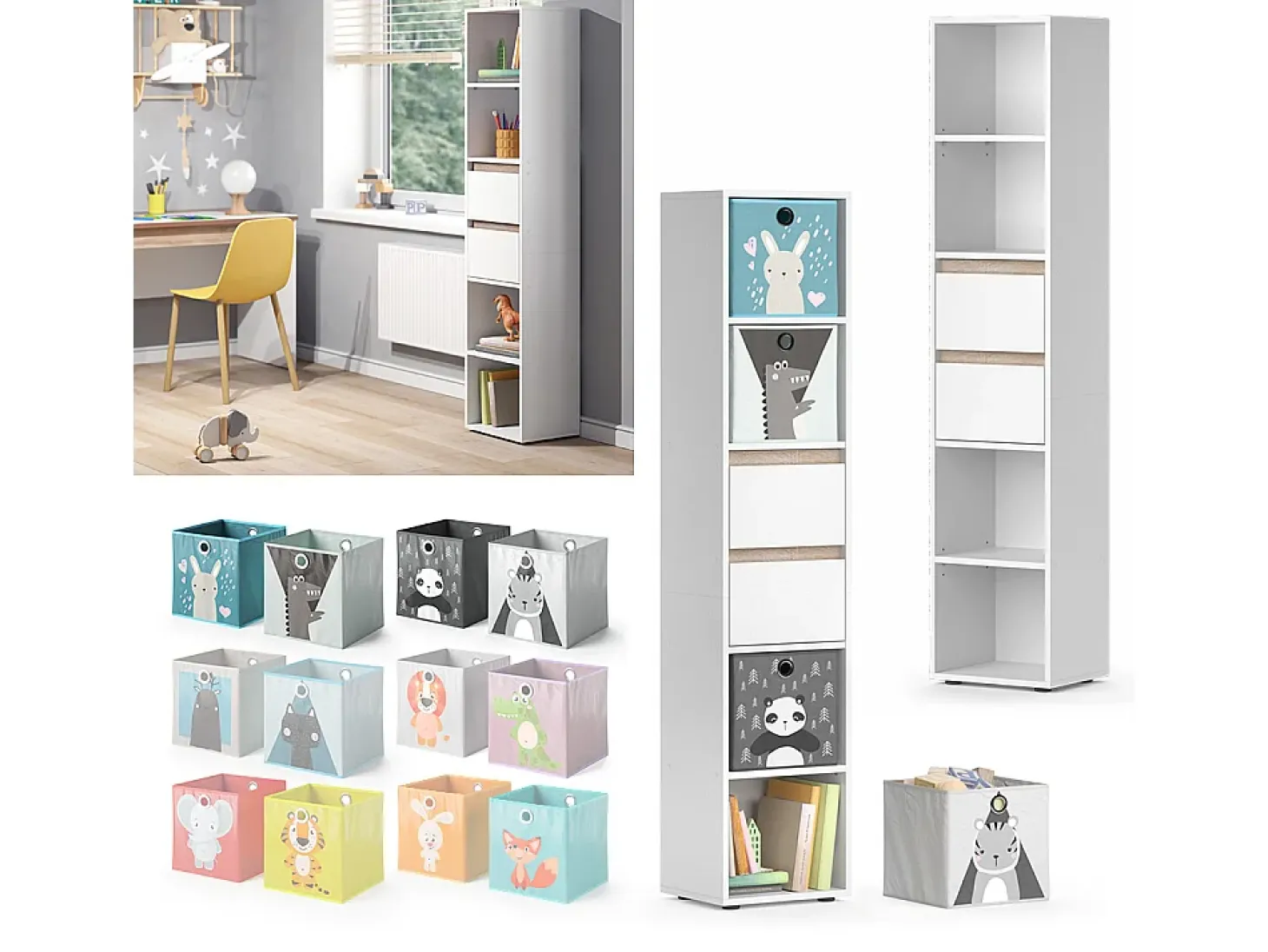 Librería blanco 36.2x29.9x171 robert
