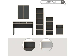 Librería blanco 40x30x100 tetrix