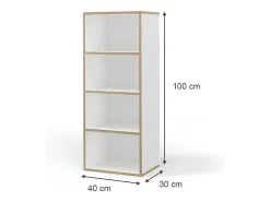 Librería blanco 40x30x100 tetrix