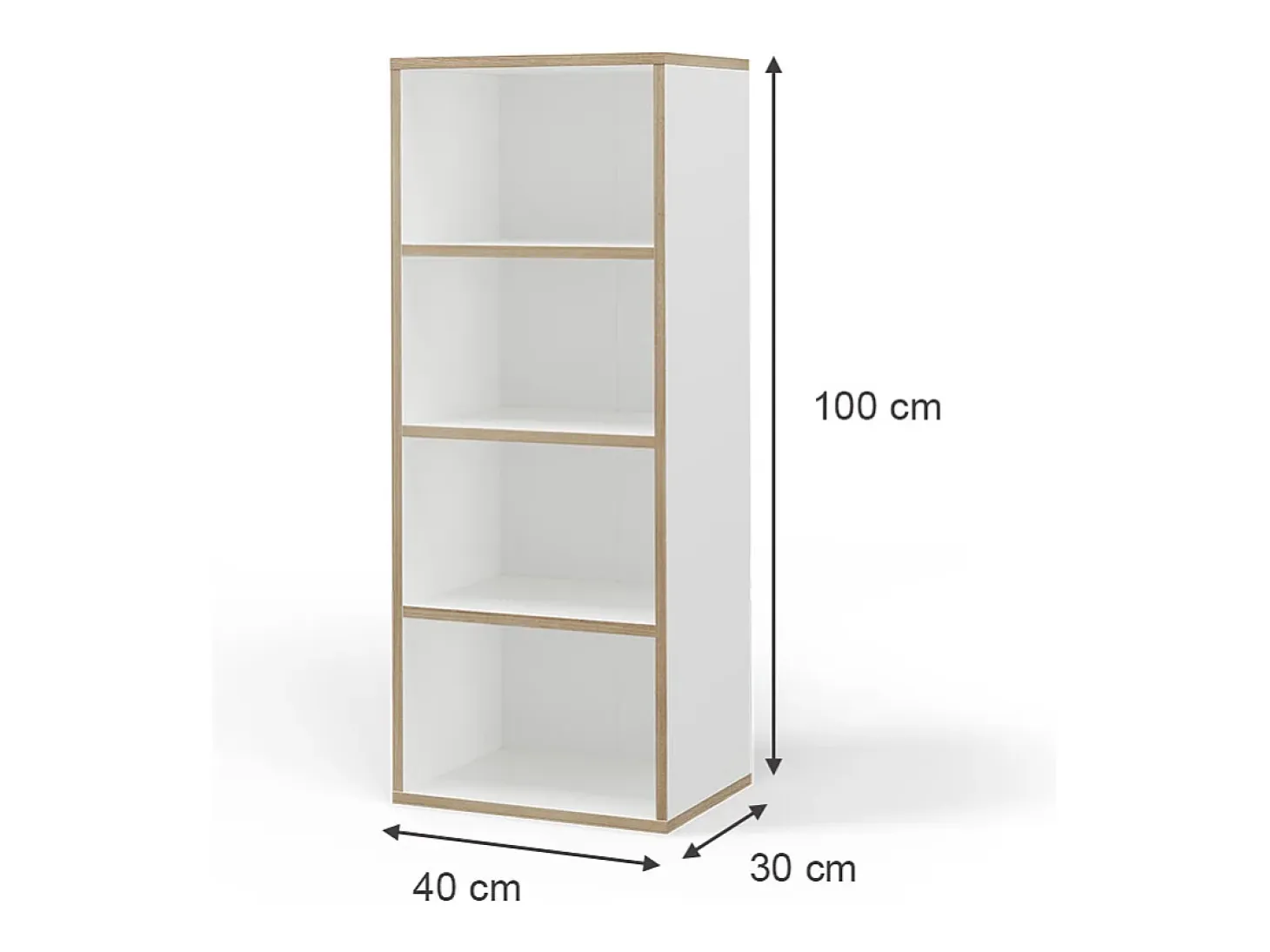Librería blanco 40x30x100 tetrix