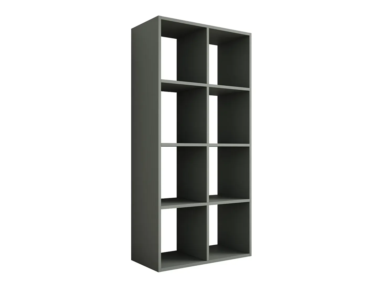 Librería con 8 compartimentos – color: aloe verde – 147 × 74 × 30 cm, vertical u horizontal