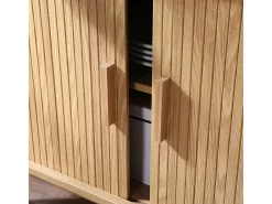 Librería con 2 puertas correderas H157,5 cm - ERNEST