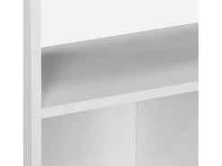 Librería de 3 estantes con 6 compartimentos blanco