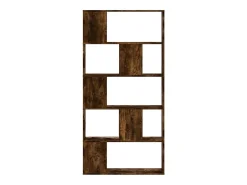 Librería de 5 estantes madera ingeniería roble ahumado