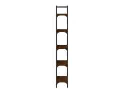 Librería de 5 estantes madera roble marrón 60,5x24x166,5 cm