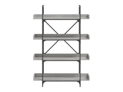 Librería de 4 estantes madera gris Sonoma 100x33x145,5 cm