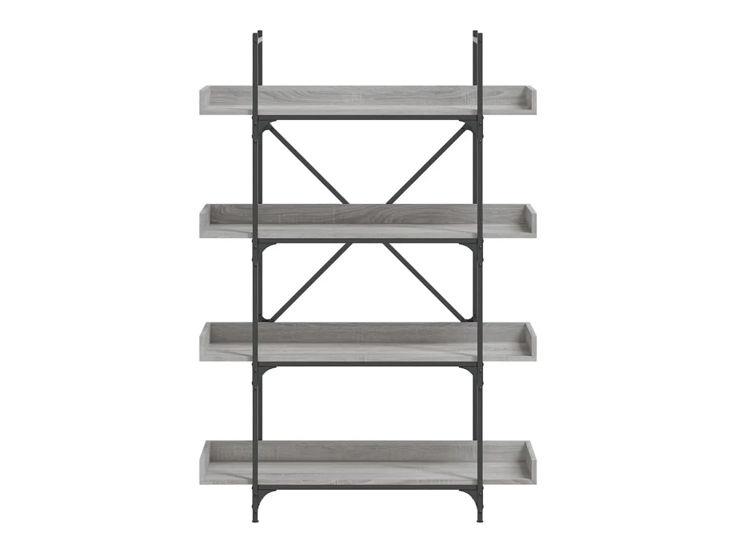 Librería de 4 estantes madera gris Sonoma 100x33x145,5 cm