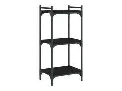 Librería de 3 estantes madera de ingeniería negro 40x30x86 cm