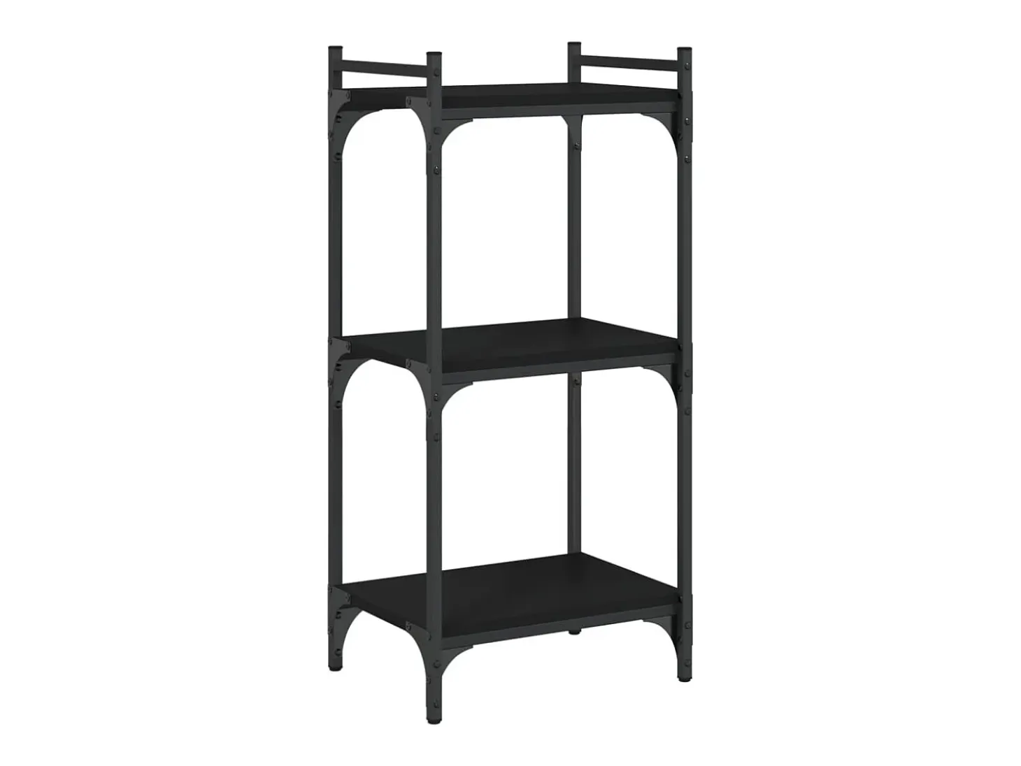 Librería de 3 estantes madera de ingeniería negro 40x30x86 cm