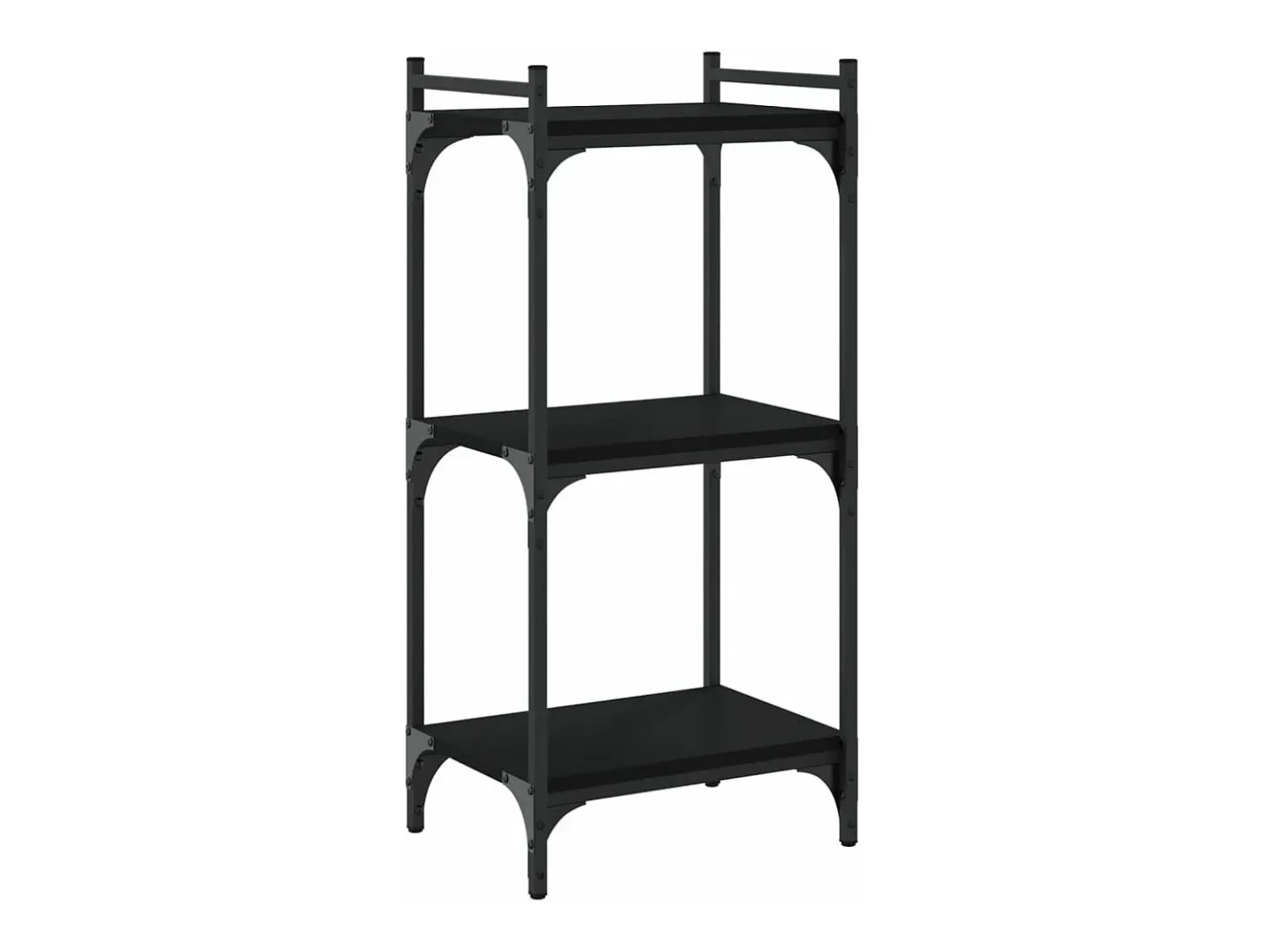 Librería de 3 estantes madera de ingeniería negro 40x30x86 cm