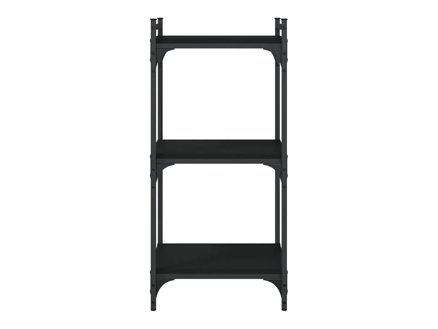 Librería de 3 estantes madera de ingeniería negro 40x30x86 cm