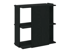 Librería de 3 estantes madera de ingeniería negro 60x30x60 cm