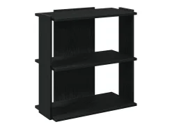 Librería de 3 estantes madera de ingeniería negro 60x30x60 cm