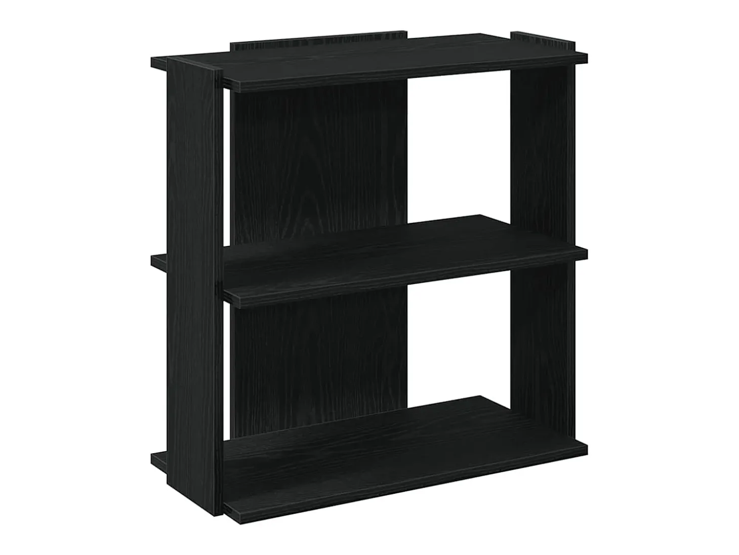 Librería de 3 estantes madera de ingeniería negro 60x30x60 cm