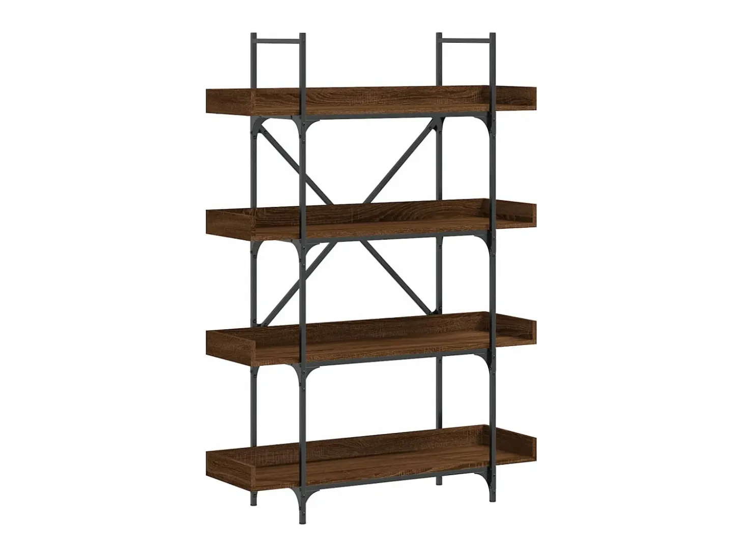 Librería de 4 estantes madera ingeniería marrón 100x33x145,5 cm