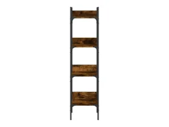 Librería de 4 estantes madera roble ahumado 35x30x138,5 cm